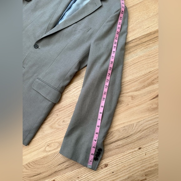 Banana Republic 100% Cotton Tailored Fit Sharkskin Taupe Blazer Men’s Size 44L - Picture 6 of 12